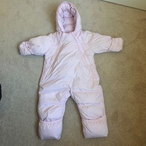 Lands End Baby Snow suit baby pink 3-6 months